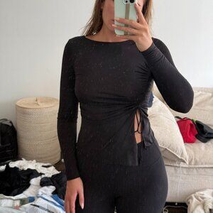 Bershka Mesh Long Sleeve Crop Top – Perfect for Going Out